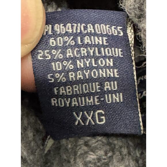 Eddie Bauer Wool Blend Turtleneck Women's Gray XXL Cable Knit Fisherman Sweater - Picture 3 of 7